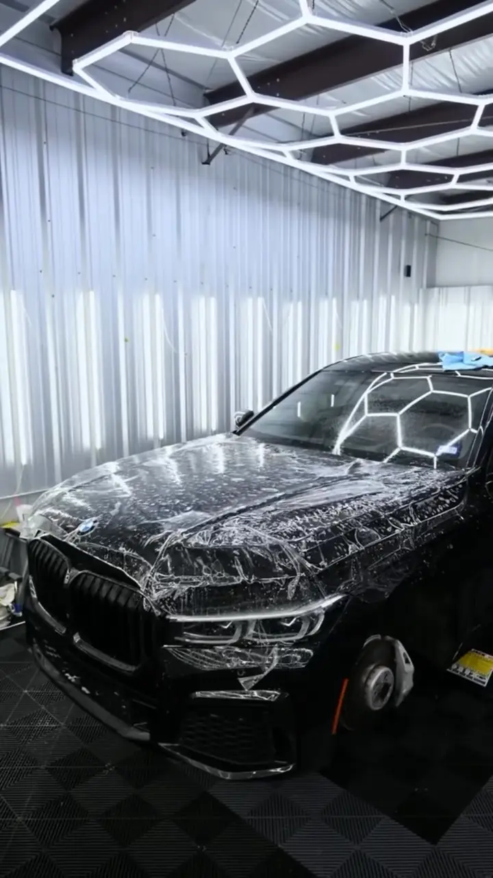 BMW 740i, in the showroom