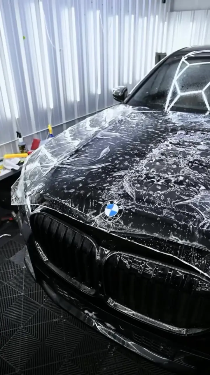 BMW 740i, in the showroom