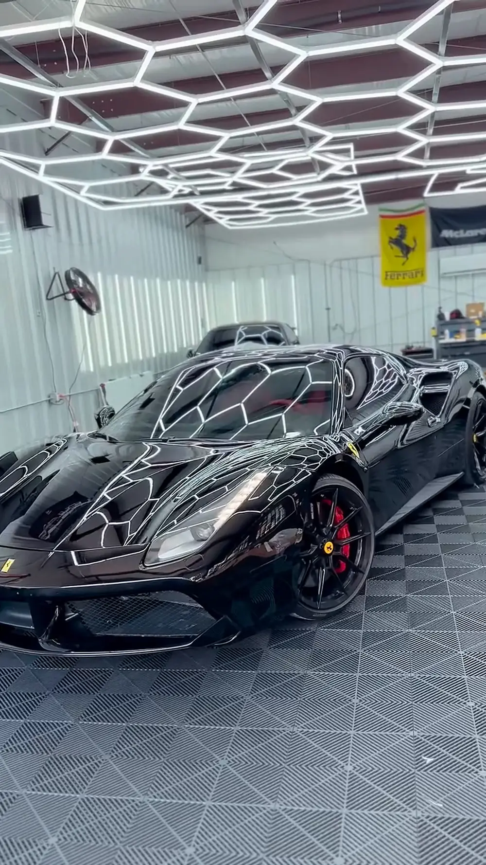 Ferrari 488 Spider, in the showroom
