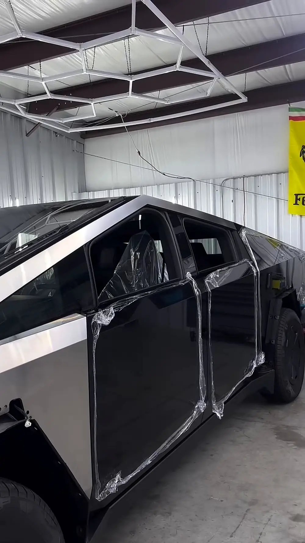 Tesla Cybertruck, in the showroom