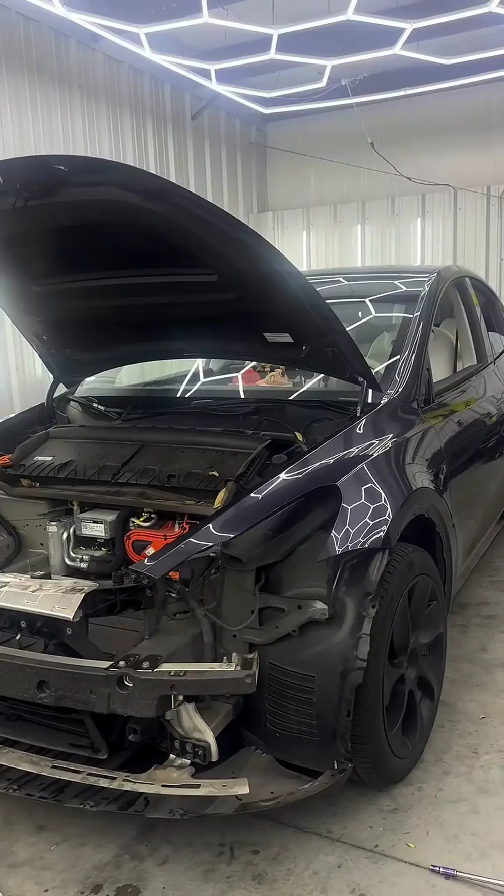 Tesla Model Y, in the showroom